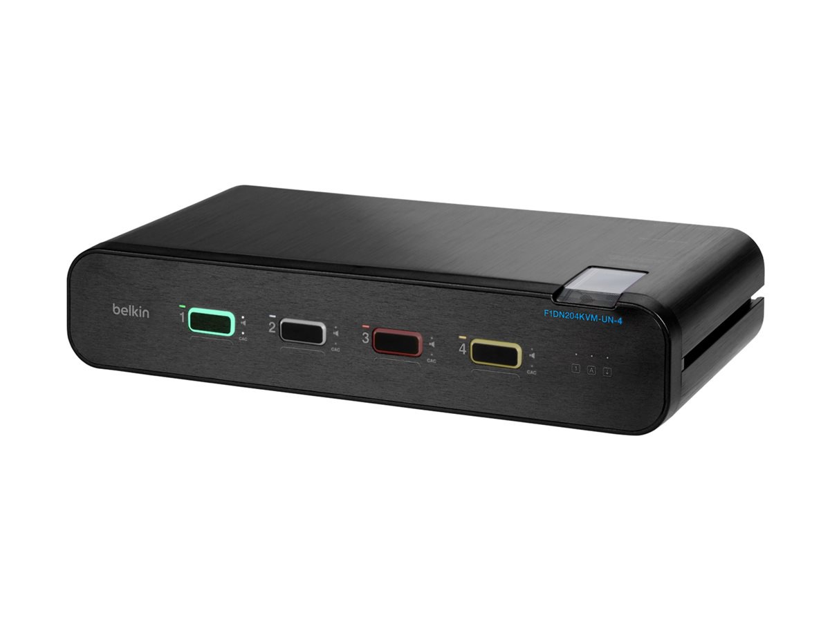 Belkin Universal Secure Dual-Head - 2nd Generation - KVM / audio switch - 4 ports - TAA Compliant