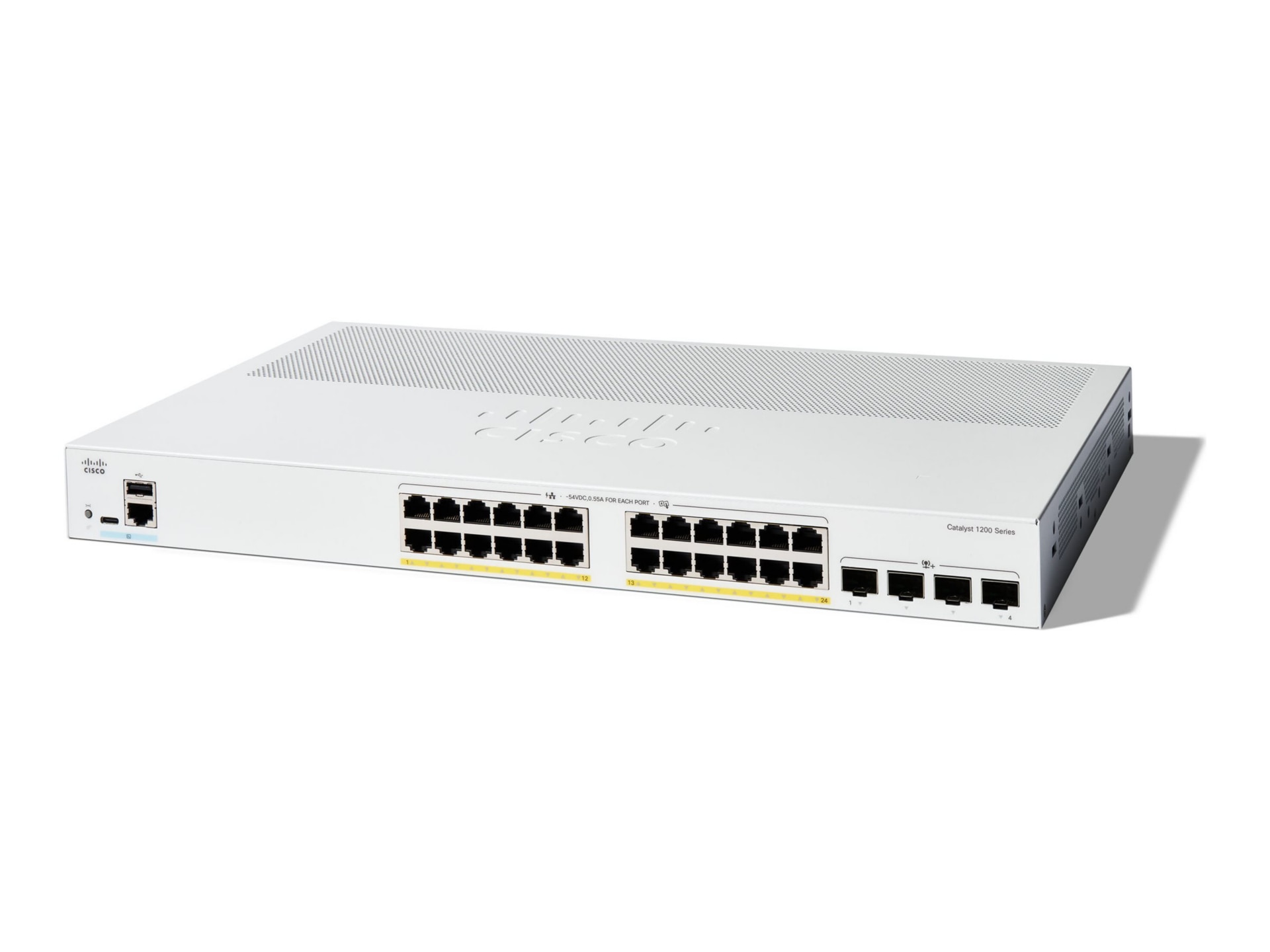 Cisco Catalyst 1200-24P-4X - switch - 24 ports - smart - rack-mountable