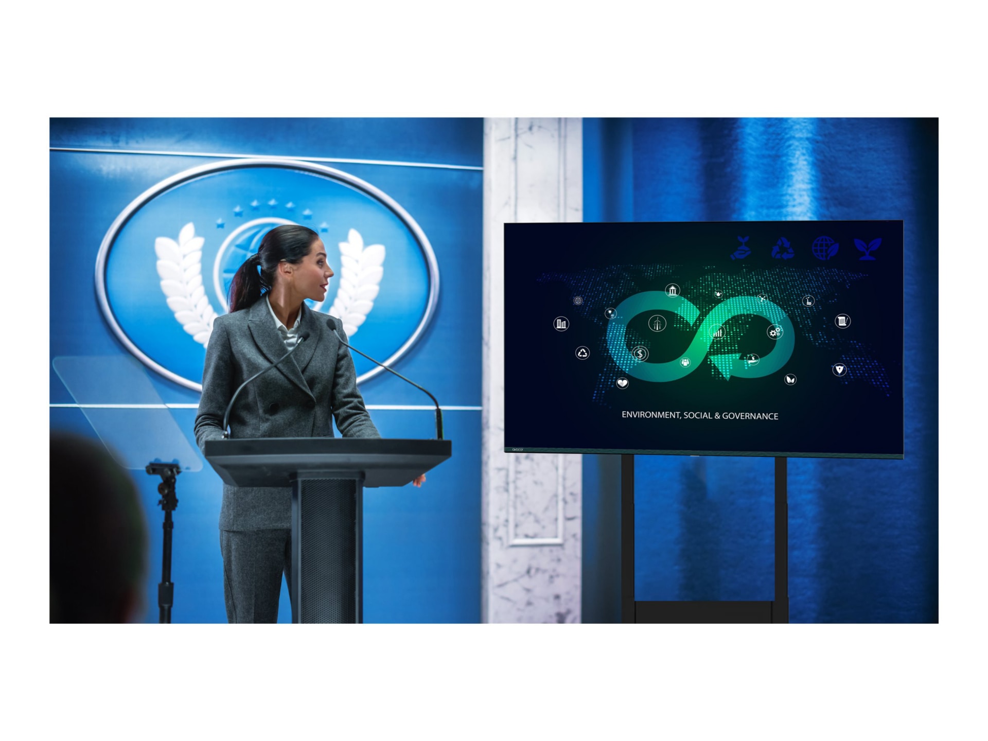 Thumbnail 4 of 7 for Avocor AVK-8510 K Series - 85" LED-backlit LCD display - QLED - 4K - for digital signage