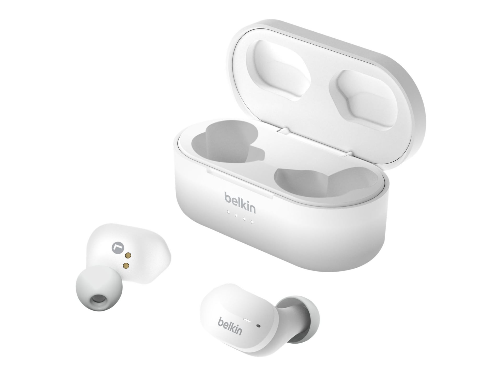 Belkin SoundForm USB-C Wired Earbuds With Adjustable Volume Limiter - Earphones With Mic - White