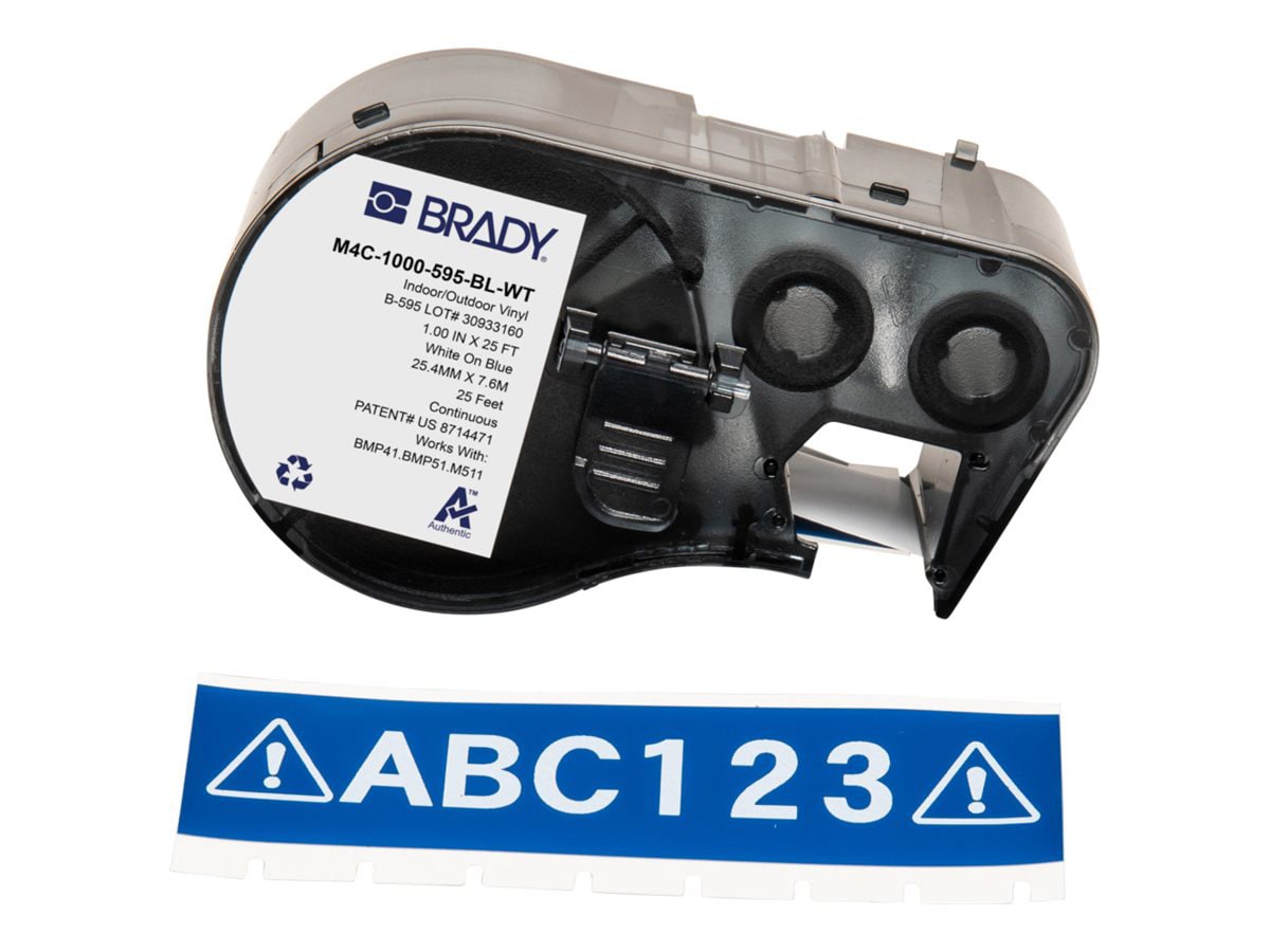 Brady - label cartridge - glossy - 1 cassette(s) -