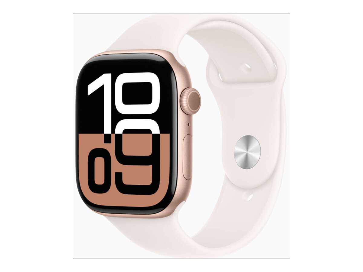 Apple Watch Series 10 (GPS) - rose gold aluminum - smart watch with sport b