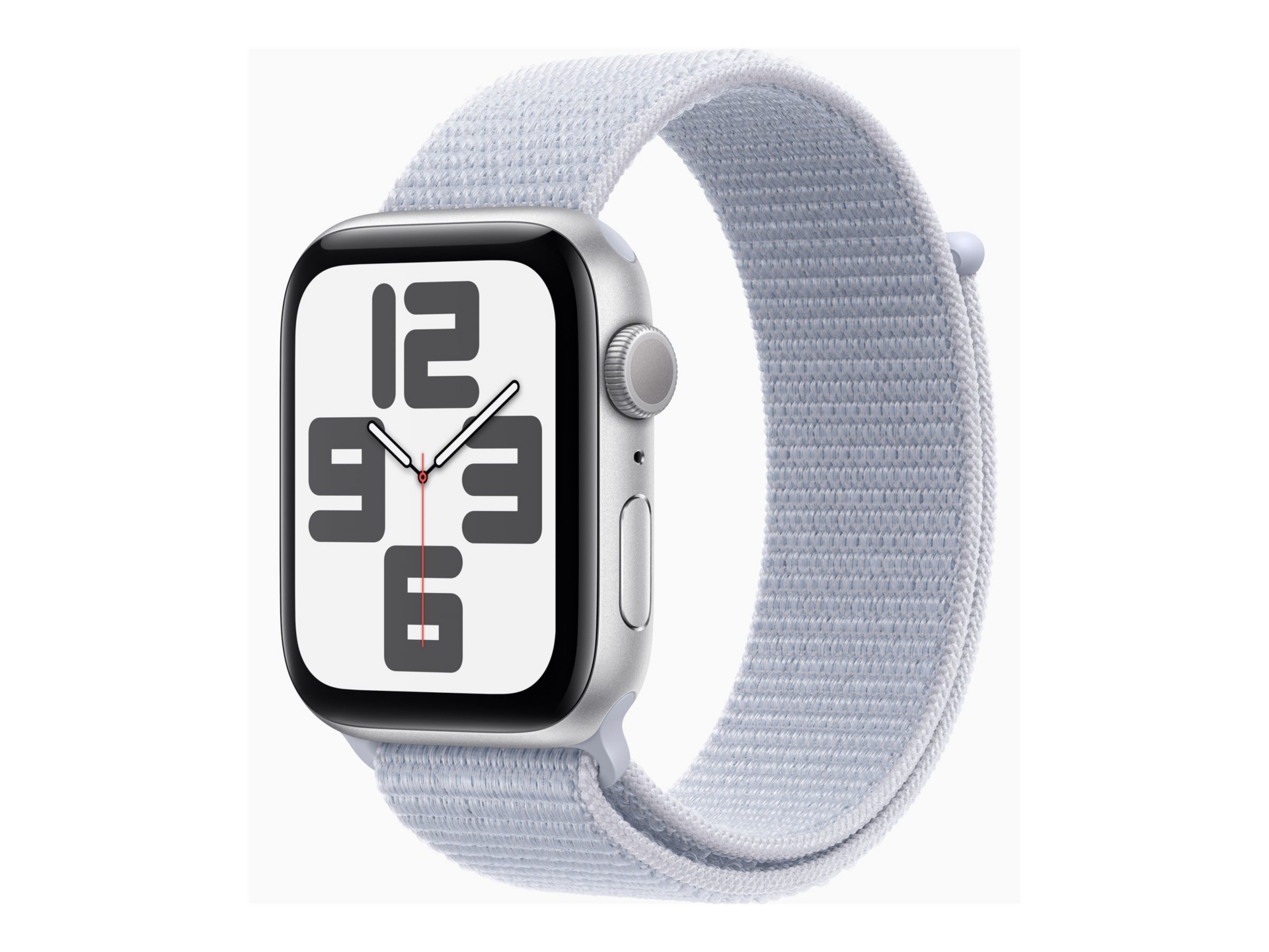 Apple Watch SE (GPS) 2nd generation - silver aluminum - smart watch with sport loop - blue cloud - 32 GB