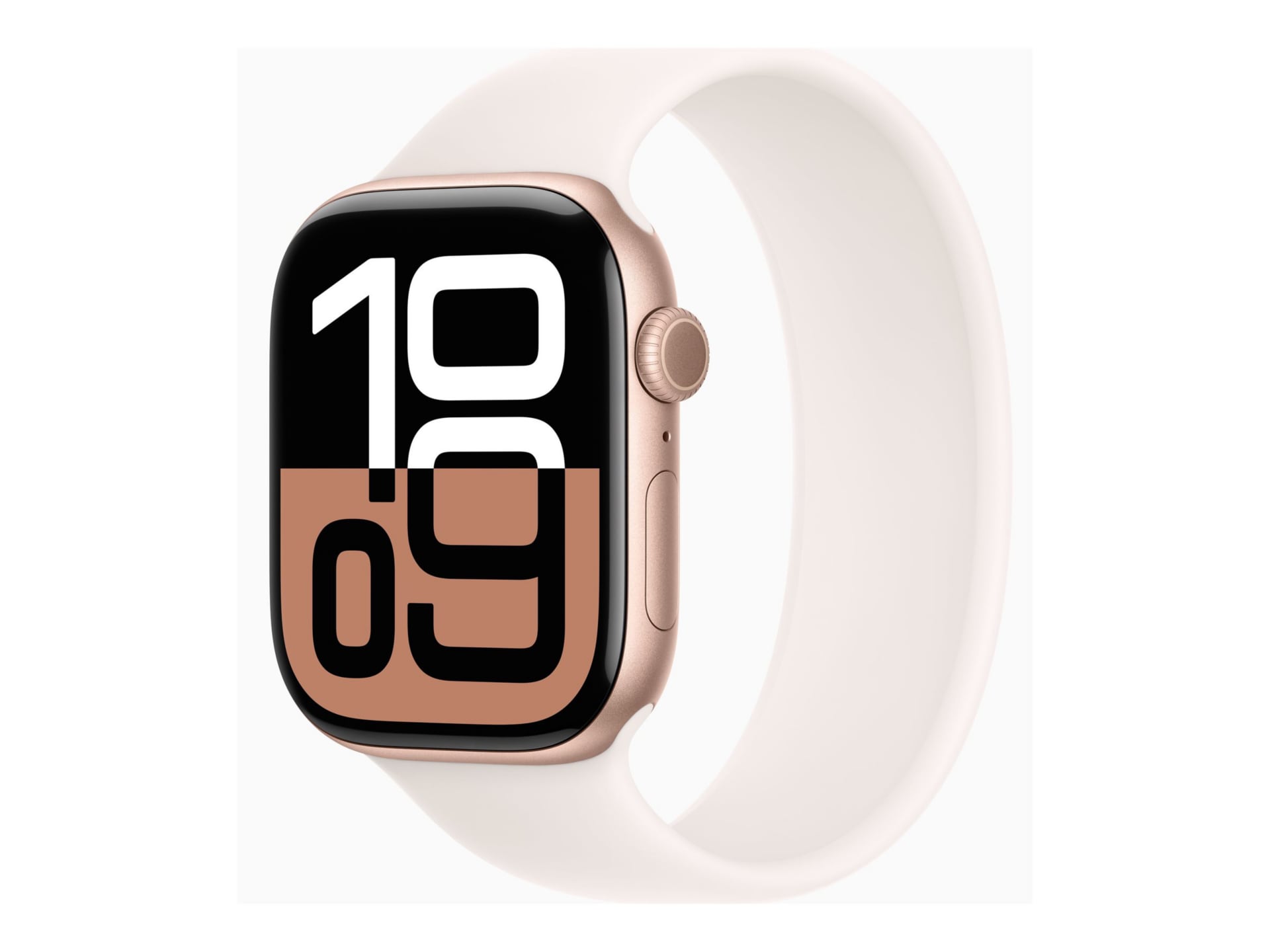 Apple Watch Series 10 (GPS + Cellular) - rose gold aluminum - smart watch with sport band - light blush - 64 GB