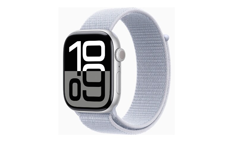 Apple Watch Series 10 GPS silver aluminum smart watch with sport loop blue cloud 64 GB MWWN3AM A Smartwatches CDW