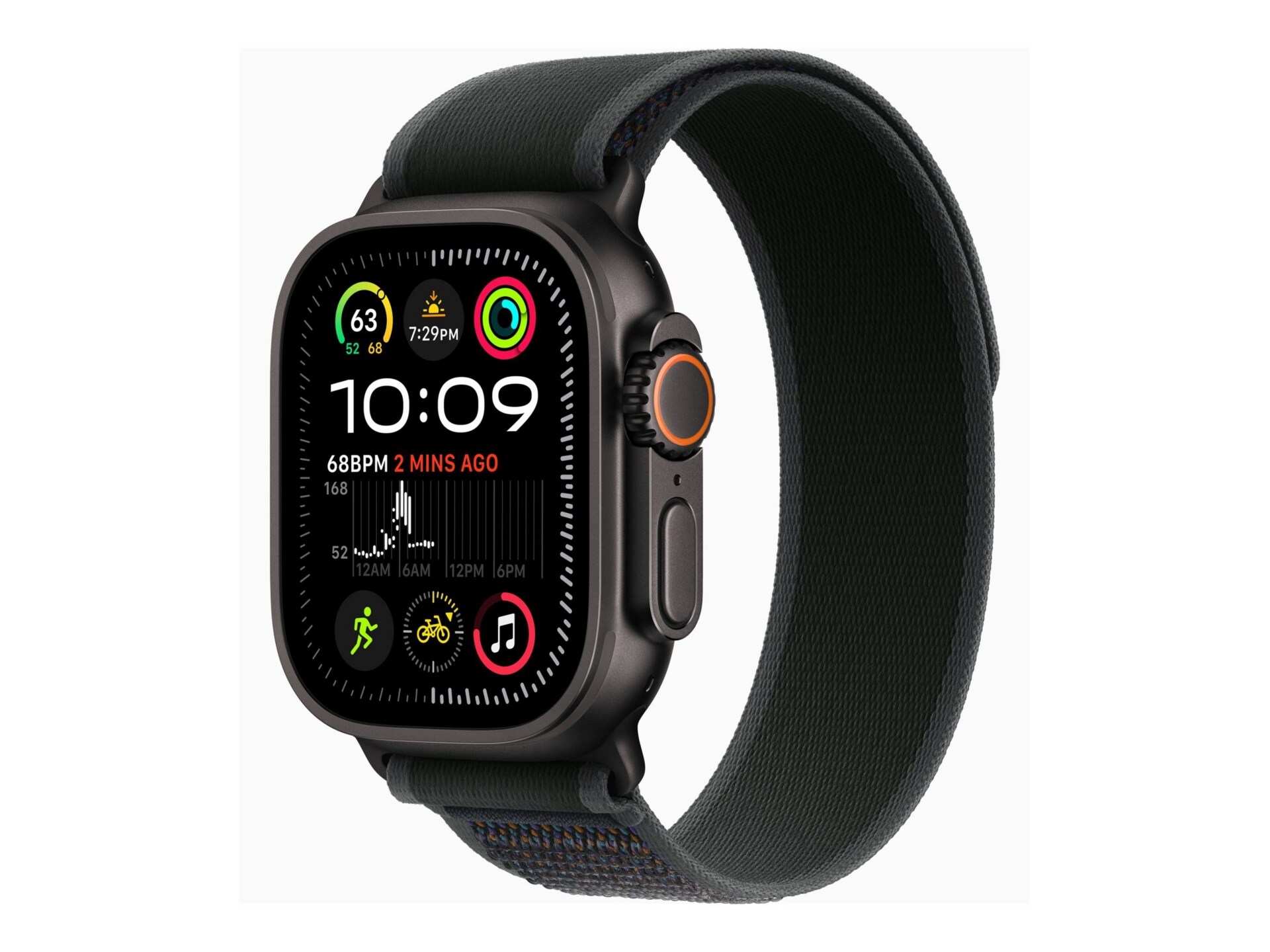 Apple Watch Ultra 2 - black titanium - smart watch with Trail Loop - black