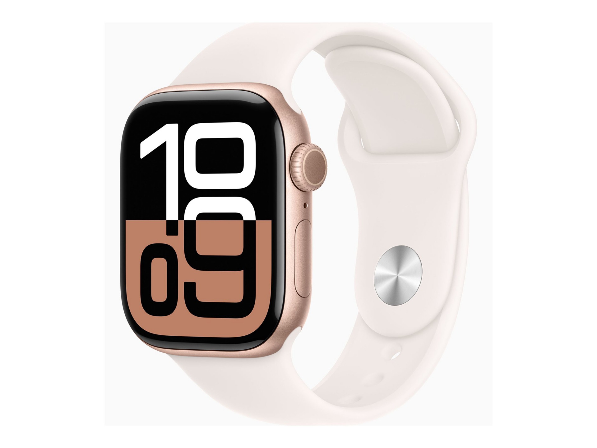 Apple Watch Series 10 (GPS) - rose gold aluminum - smart watch with sport band - light blush - 64 GB