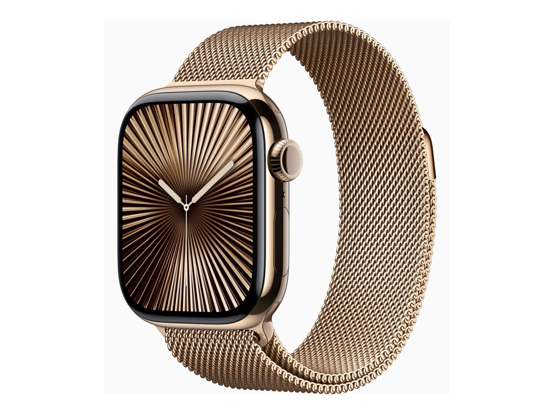 Apple Watch Series 10 (GPS + Cellular) - gold titanium - smart watch with milanese loop - gold - 64 GB