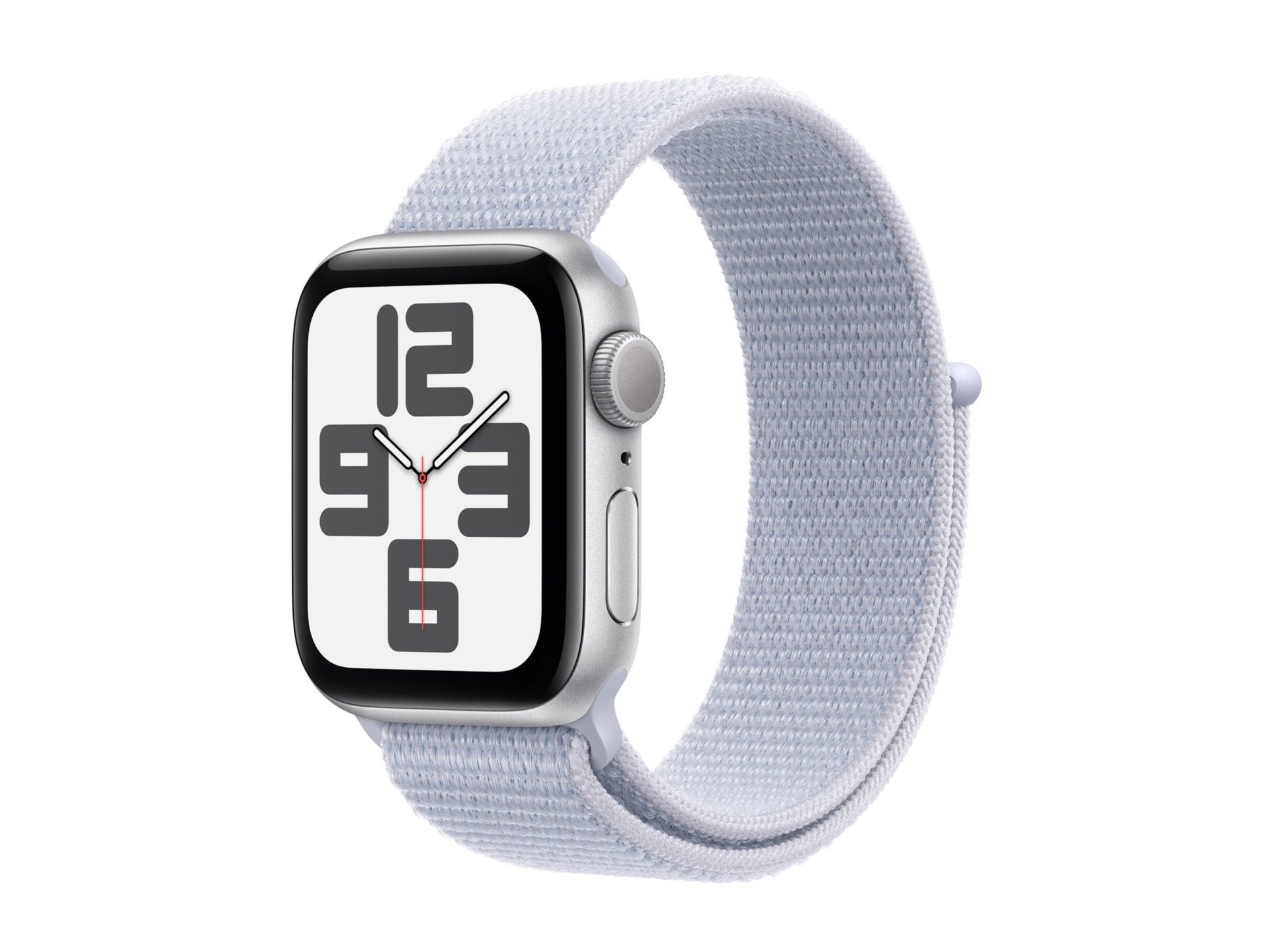 Apple Watch SE (GPS) 2nd generation - silver aluminum - smart watch with sport loop - blue cloud - 32 GB