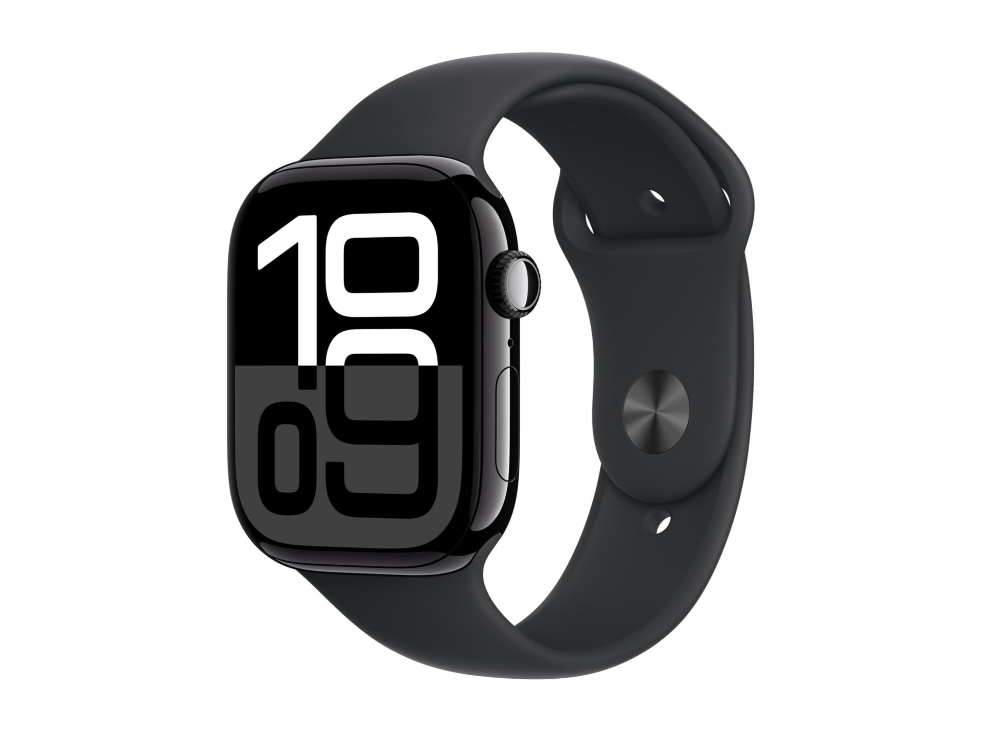 Apple Watch Series 10 (GPS) - jet black aluminum - smart watch with sport band - black - 64 GB