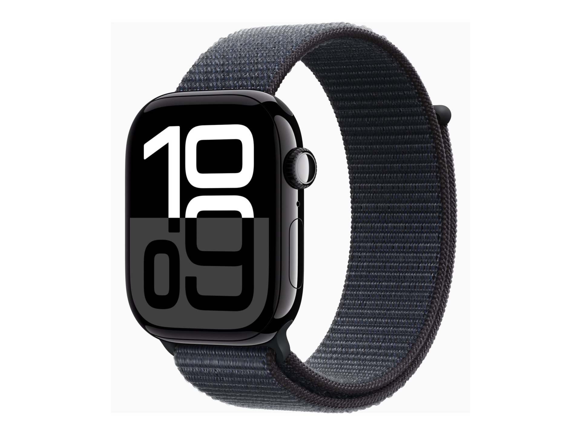 Apple Watch Series 10 (GPS + Cellular) - jet black aluminum - smart watch with sport loop - ink - 64 GB