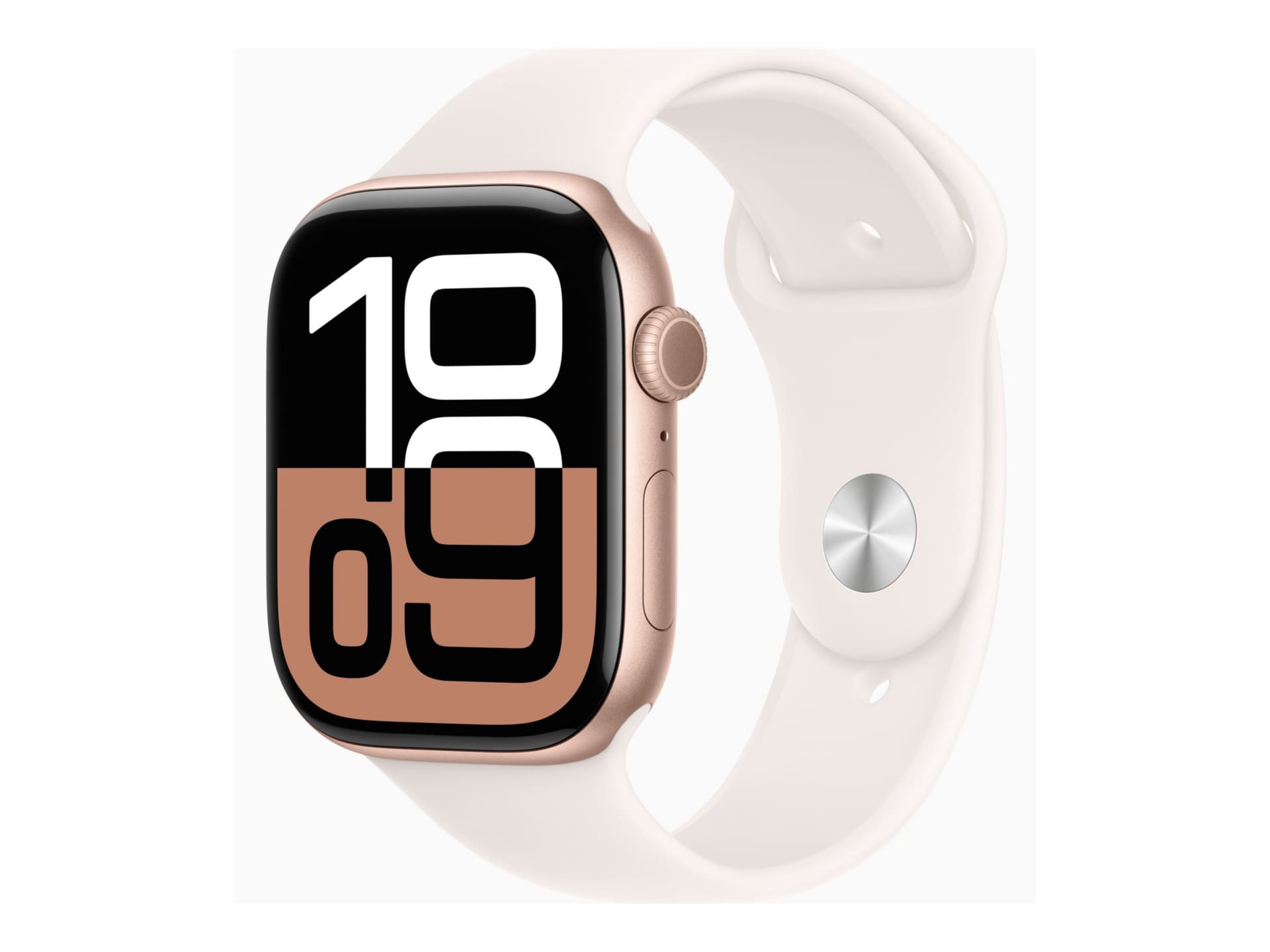 Apple Watch Series 10 (GPS + Cellular) - rose gold aluminum - smart watch with sport band - light blush - 64 GB