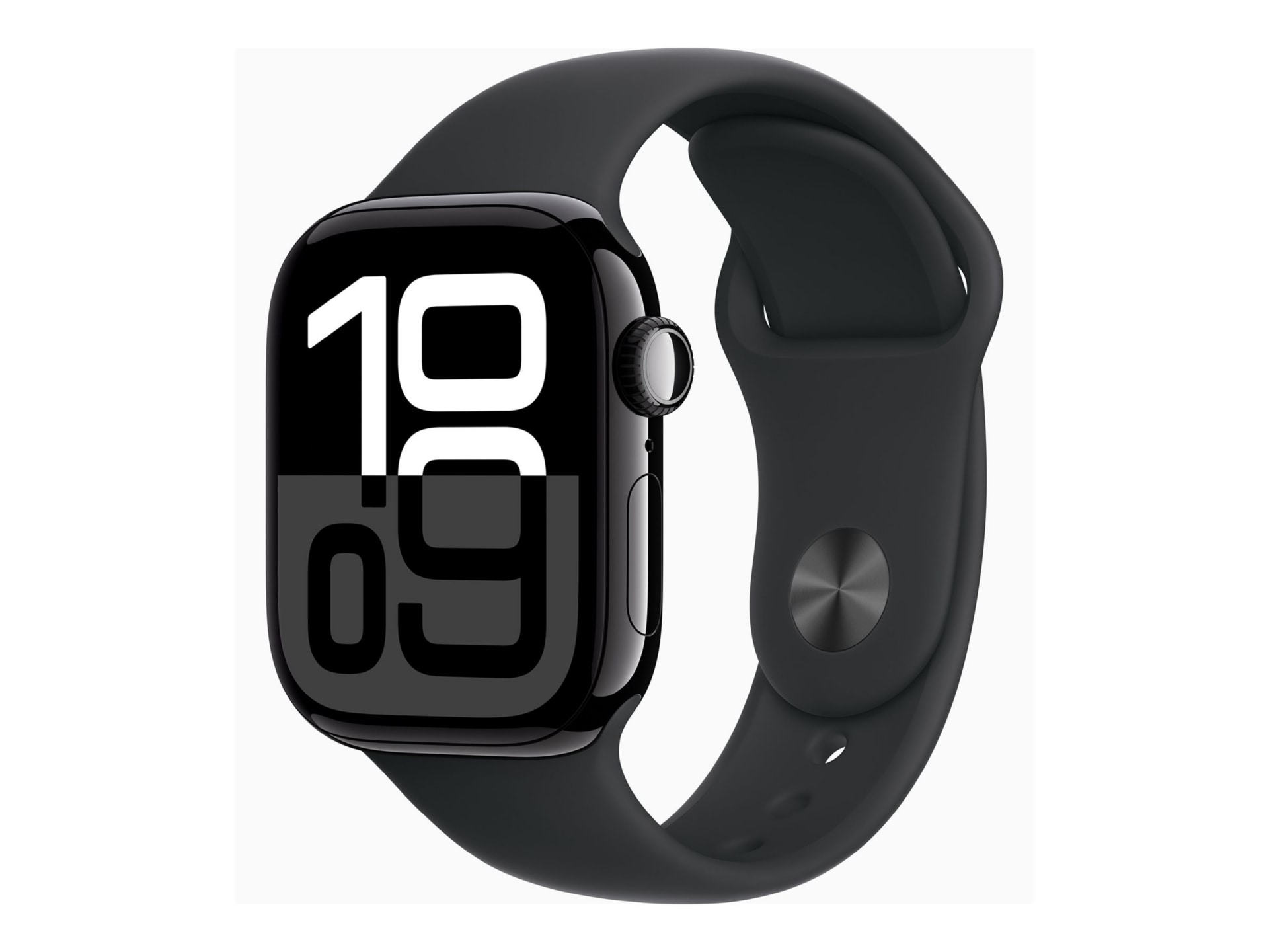 Apple Watch Series 10 GPS jet black aluminum smart watch with sport band black 64 GB MWWE3AM A Smartwatches CDW