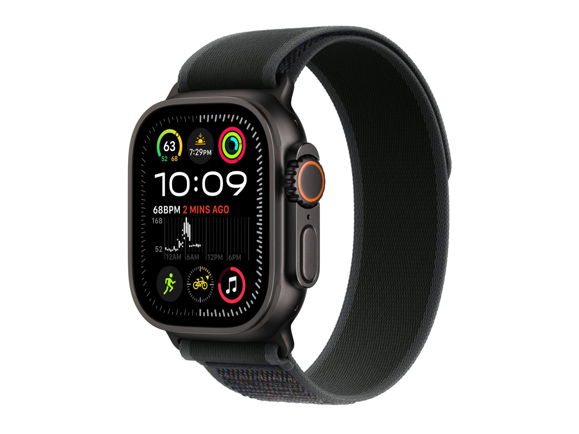 Apple Watch Ultra 2 - black titanium - smart watch with Trail Loop - black