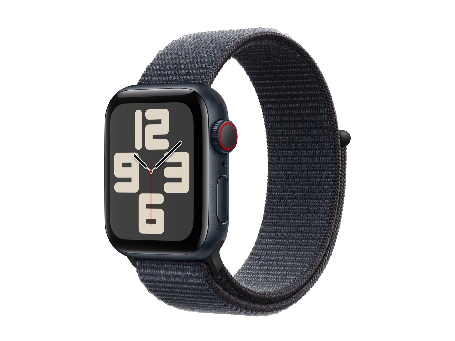 Apple Watch SE (GPS + Cellular) 2nd generation - midnight aluminum - smart watch with sport loop - ink - 32 GB
