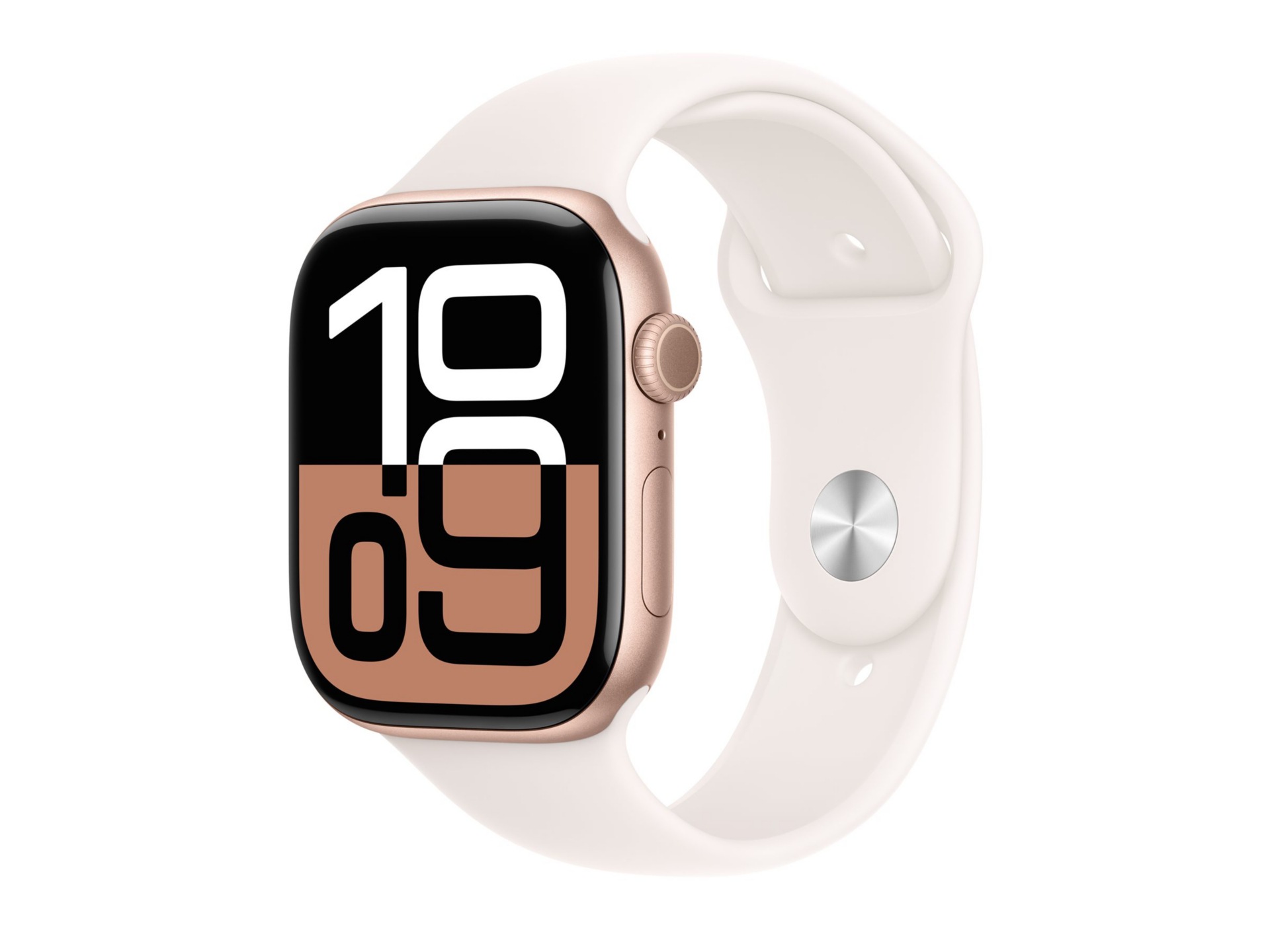 Apple Watch Series 10 (GPS) - rose gold aluminum - smart watch with sport band - light blush - 64 GB