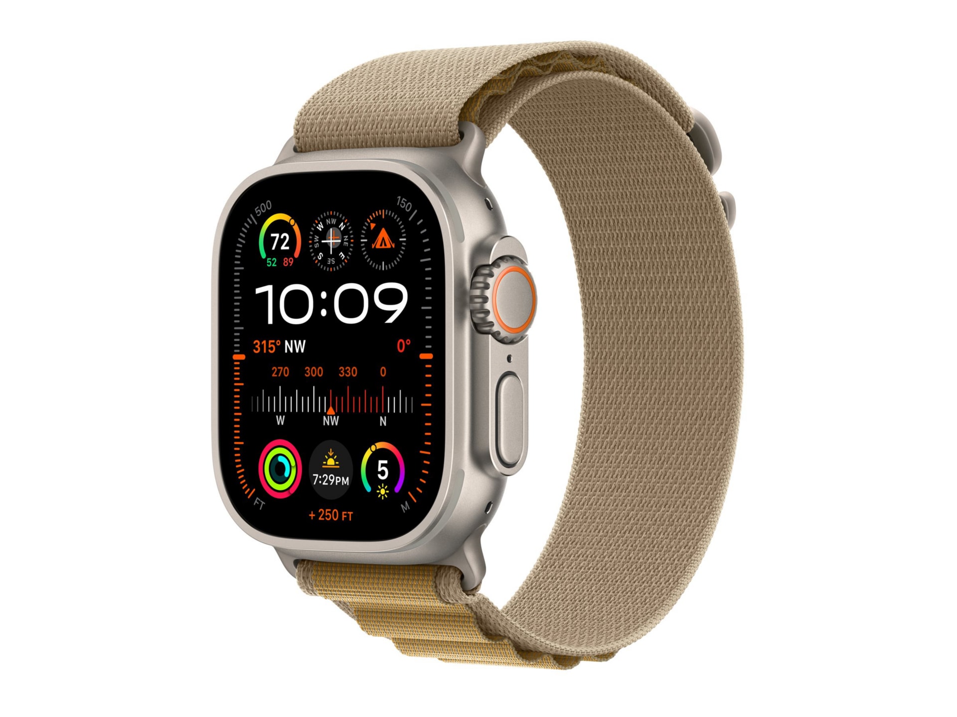 Apple Watch Ultra 2 - natural titanium - smart watch with Alpine Loop - tan - 64 GB