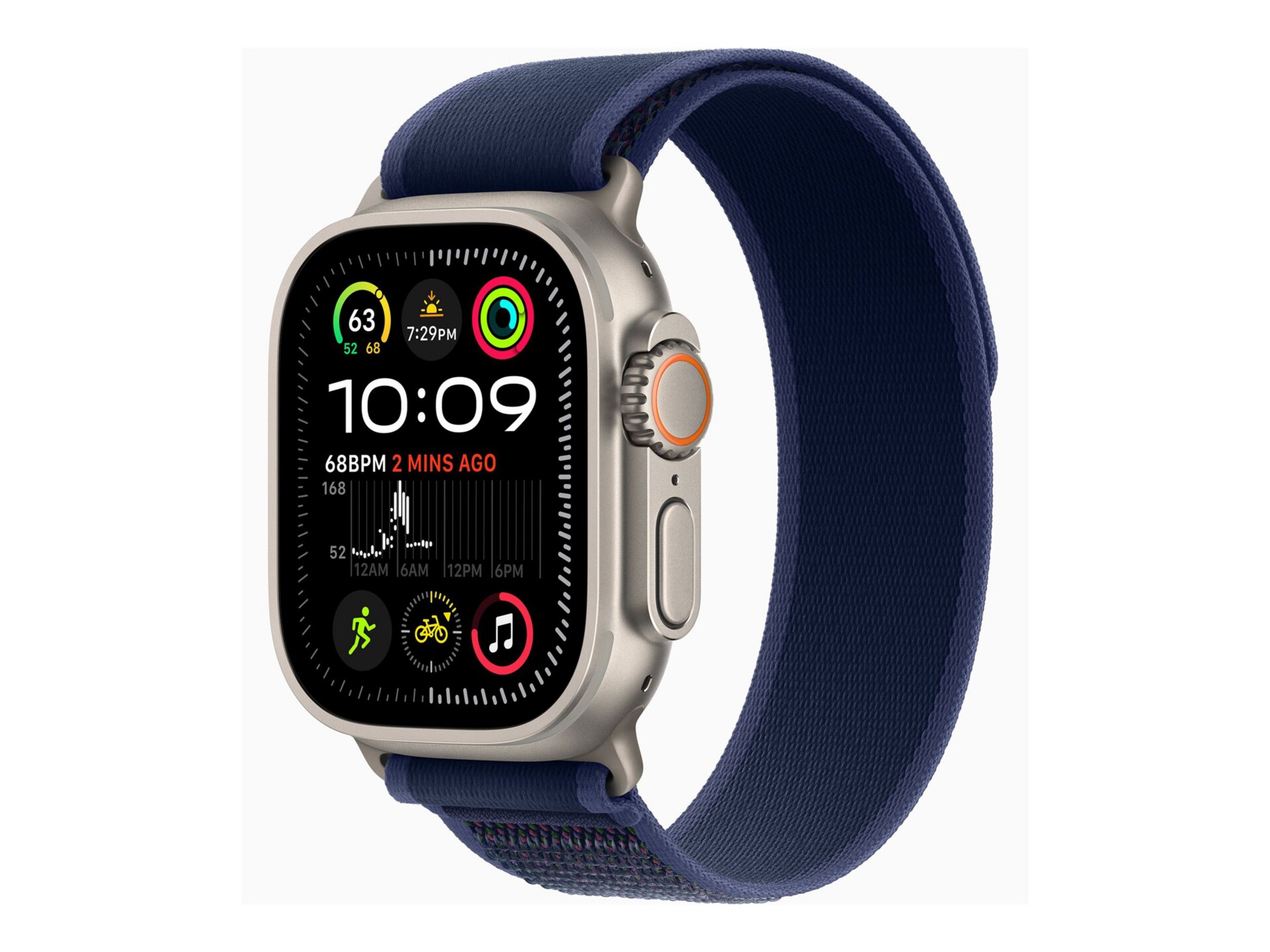 Apple Watch Ultra 2 - natural titanium - smart watch with Trail Loop - blue