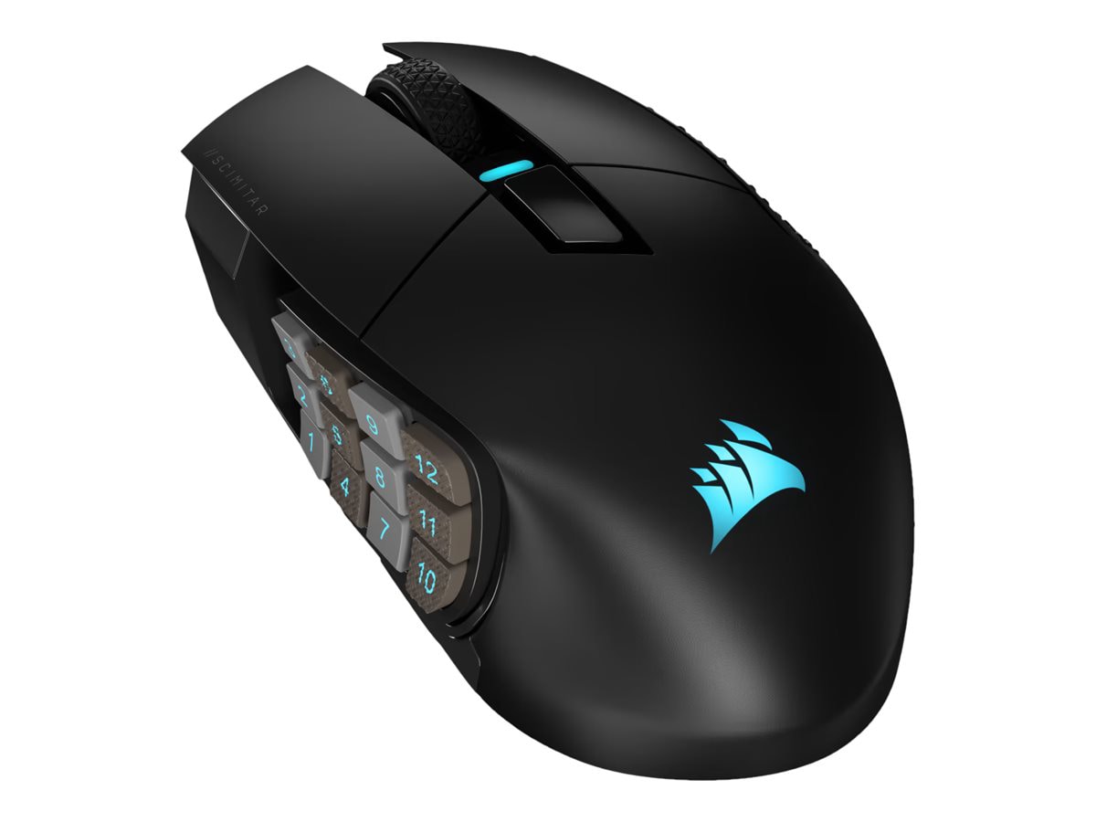 CORSAIR Scimitar Elite - mouse - 2.4 GHz, Bluetooth, USB