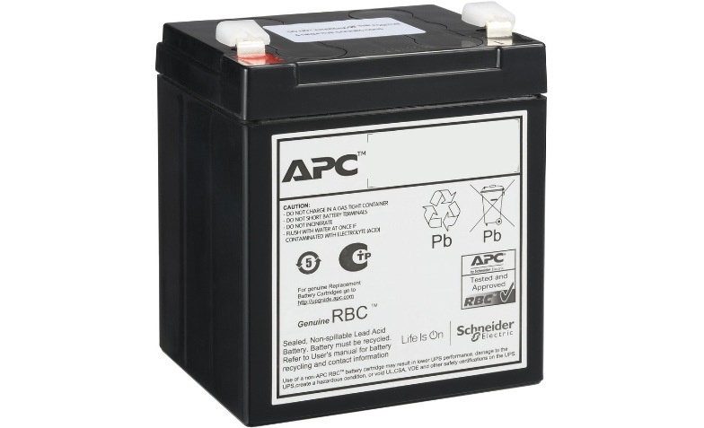APC Replacement Battery Cartridge, VRLA, 6Ah, 12V DC, 2-year