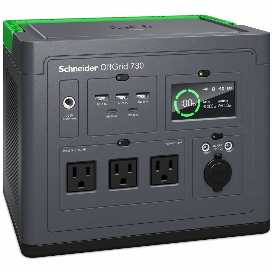 Schneider OffGrid Portable Power Station 730, 700W, 120V, 738Wh Lithium-ion