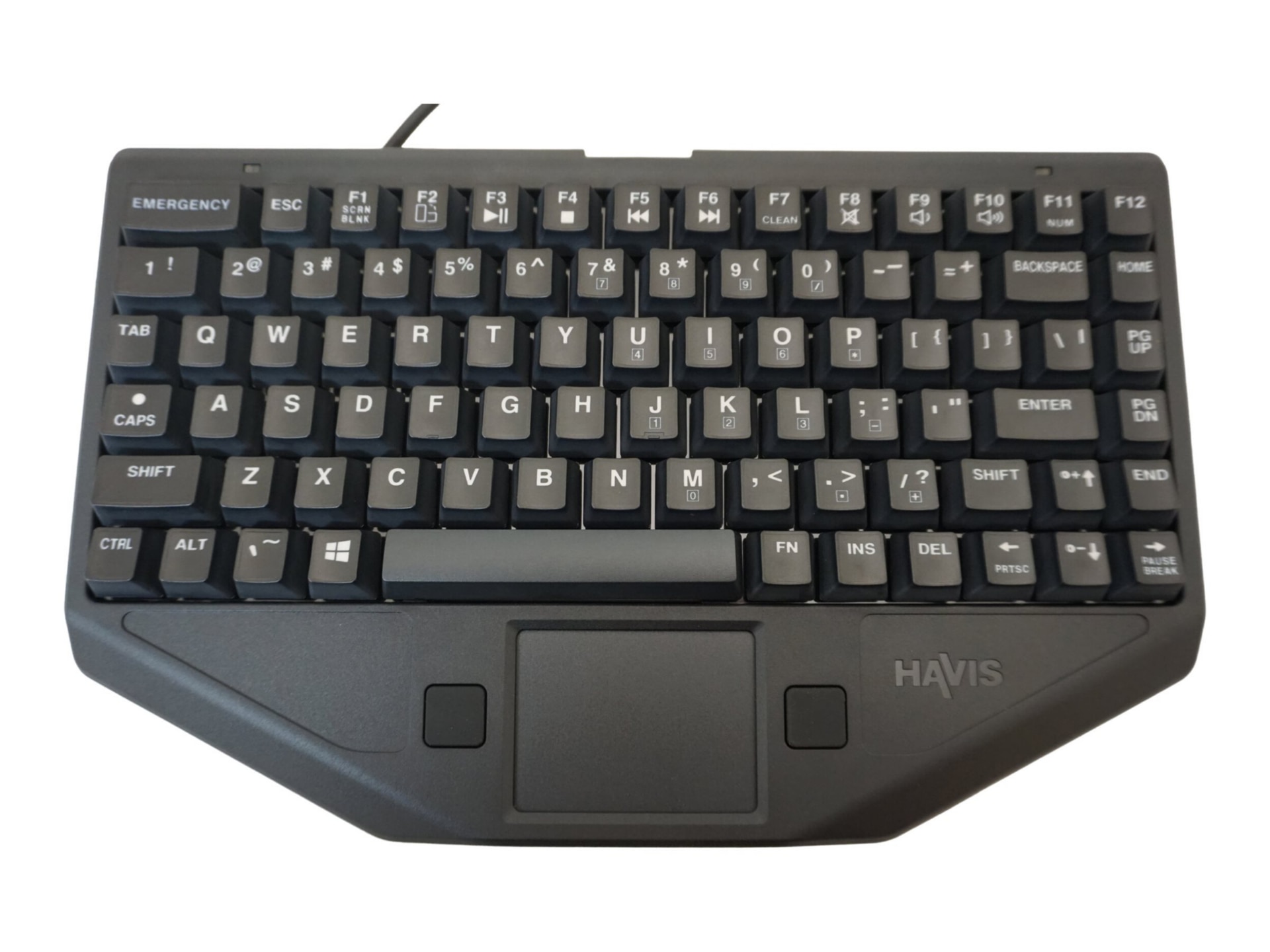 Havis - keyboard - chiclet style, with emergency key - with touchpad Input