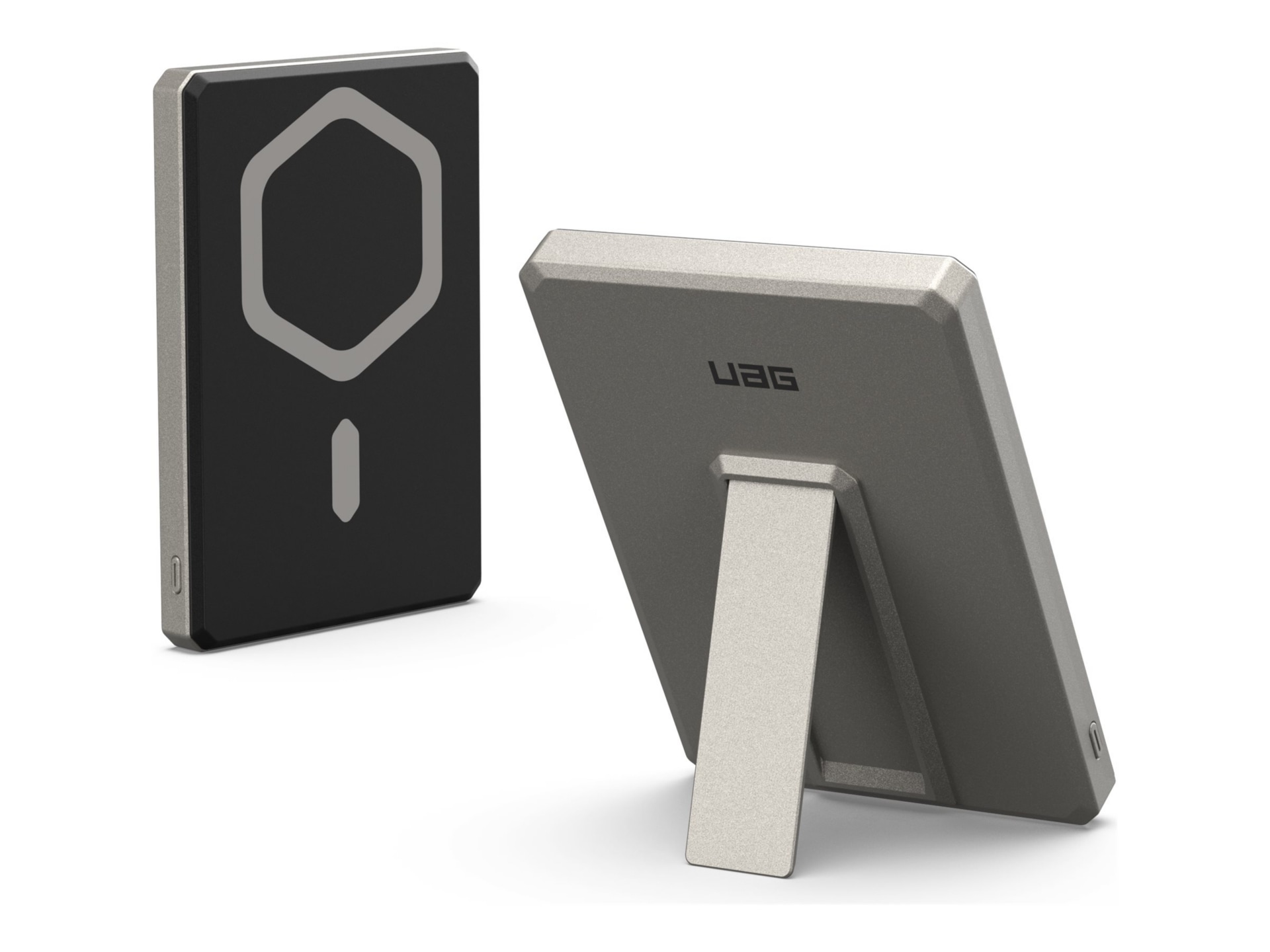 UAG Ultra Slim 5000mAh MagSafe Wireless Power Bank with Kickstand - Black/T