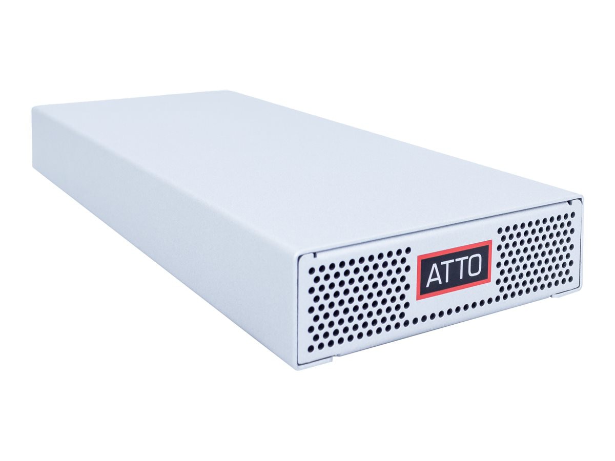 ATTO XstreamCORE ET 8100T - storage protocol bridge - SAS 12Gb/s - 10 Gigabit Ethernet, iSCSI - TAA Compliant