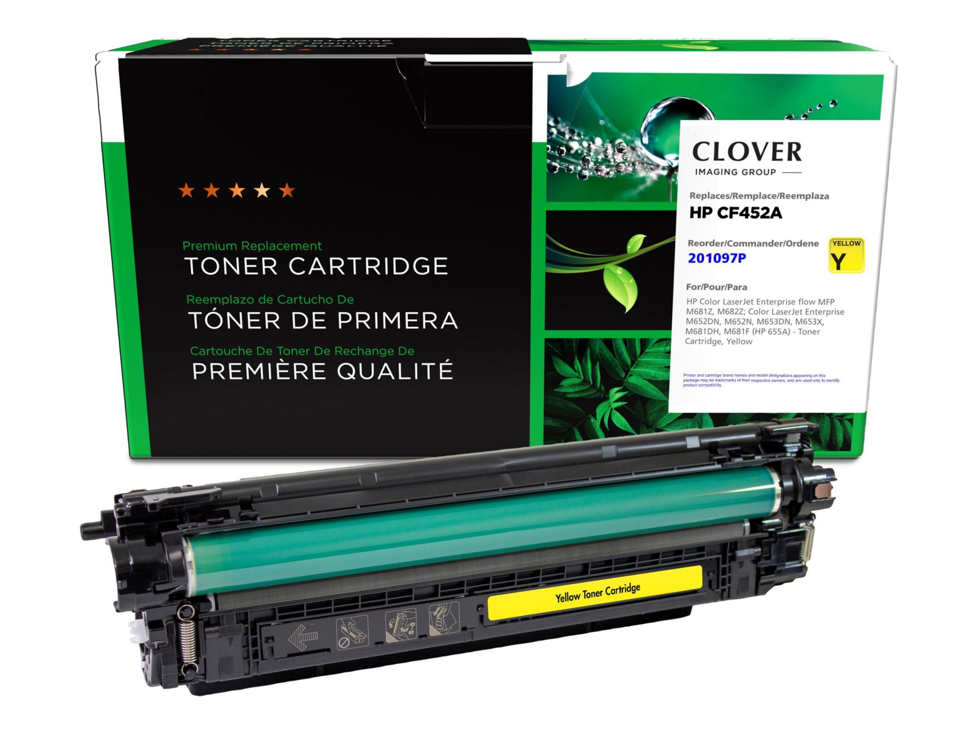 Clover Imaging Remanufactured Yellow Toner Cartridge for HP 655A (CF452A)