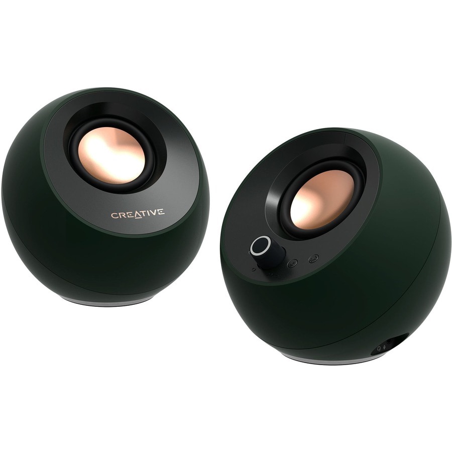 Creative Pebble Pro 2.0 Portable Bluetooth Speaker System - 10 W RMS - Alpine Green