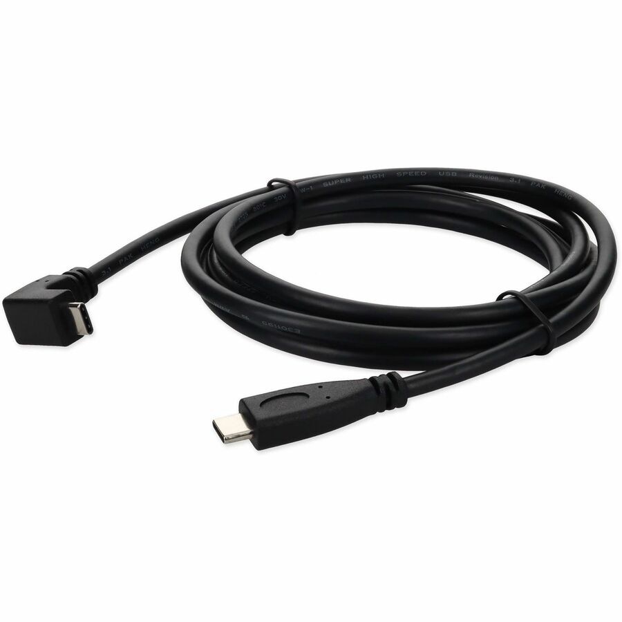 Proline 6ft USB-C 3,1 (Male) to USB-C 3,1 (Male) Right Angled Black Cable