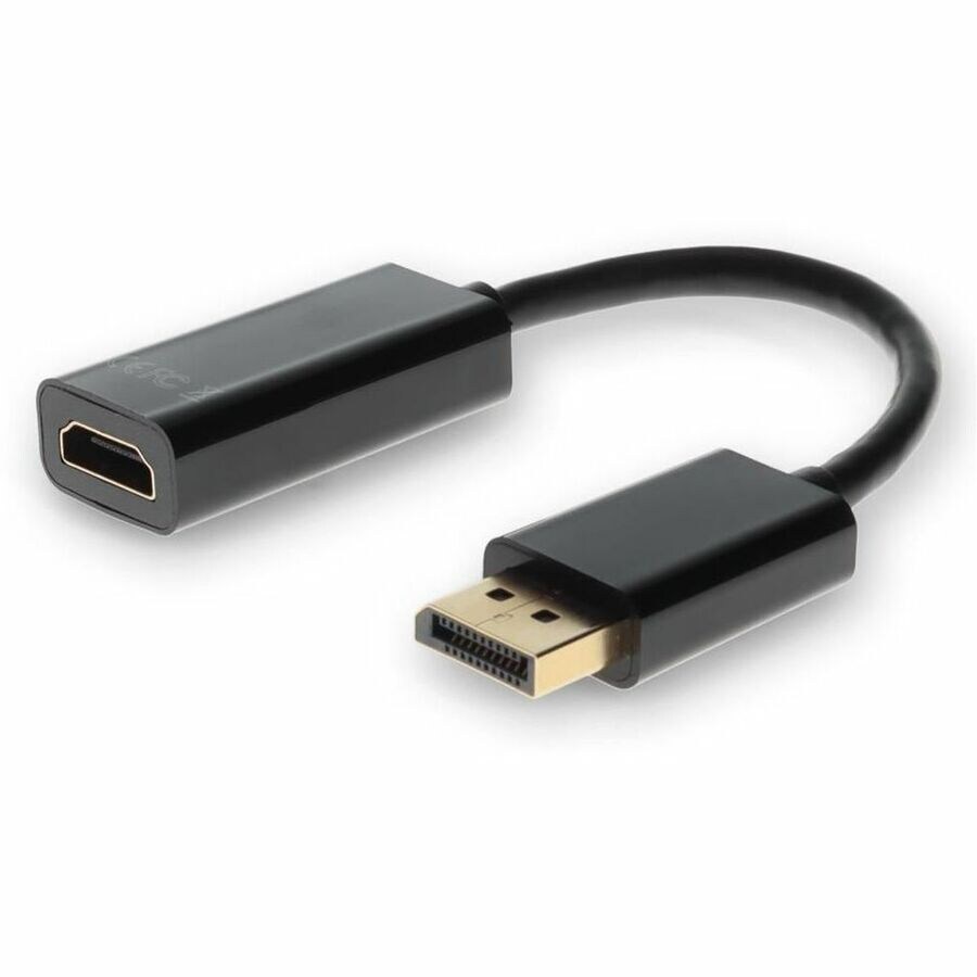 Proline 8in DisplayPort 1.2 Male to HDMI 1.3 Female Black Adapter Cable Which Requires DP++ For Resolution Up to