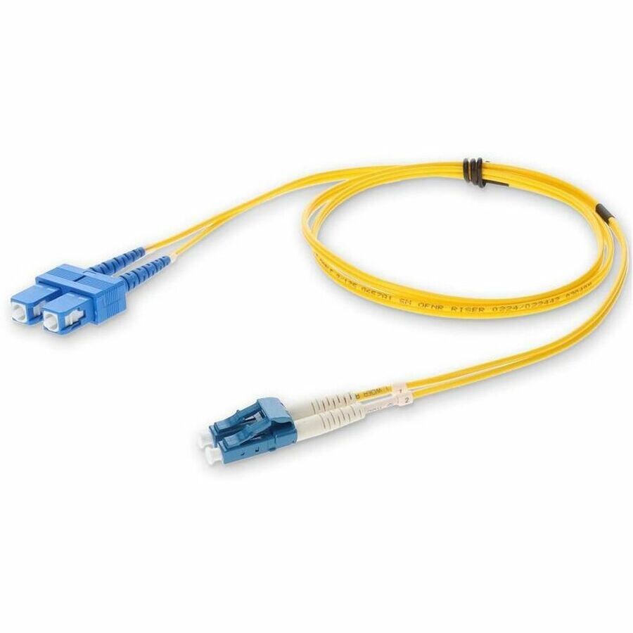 Proline 2m SC to LC Yellow OS2 Duplex OFNR (Riser-Rated) SMF Fiber Patch Cable