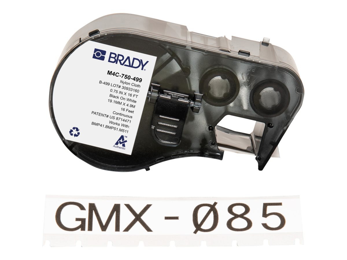 Brady - label cartridge - matte - 1 cassette(s) - Roll (1.905 cm x 4.88 m)