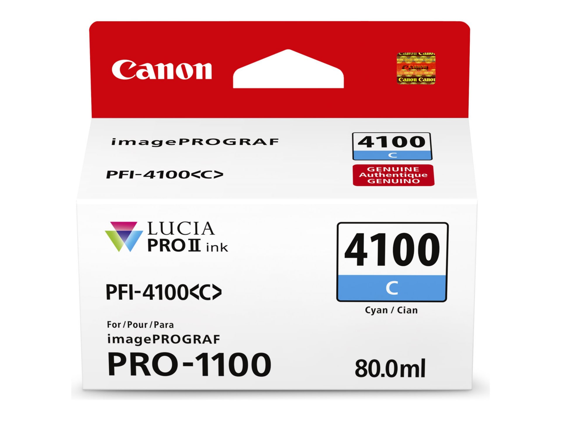 Canon PFI-4100 C - cyan - original - ink tank