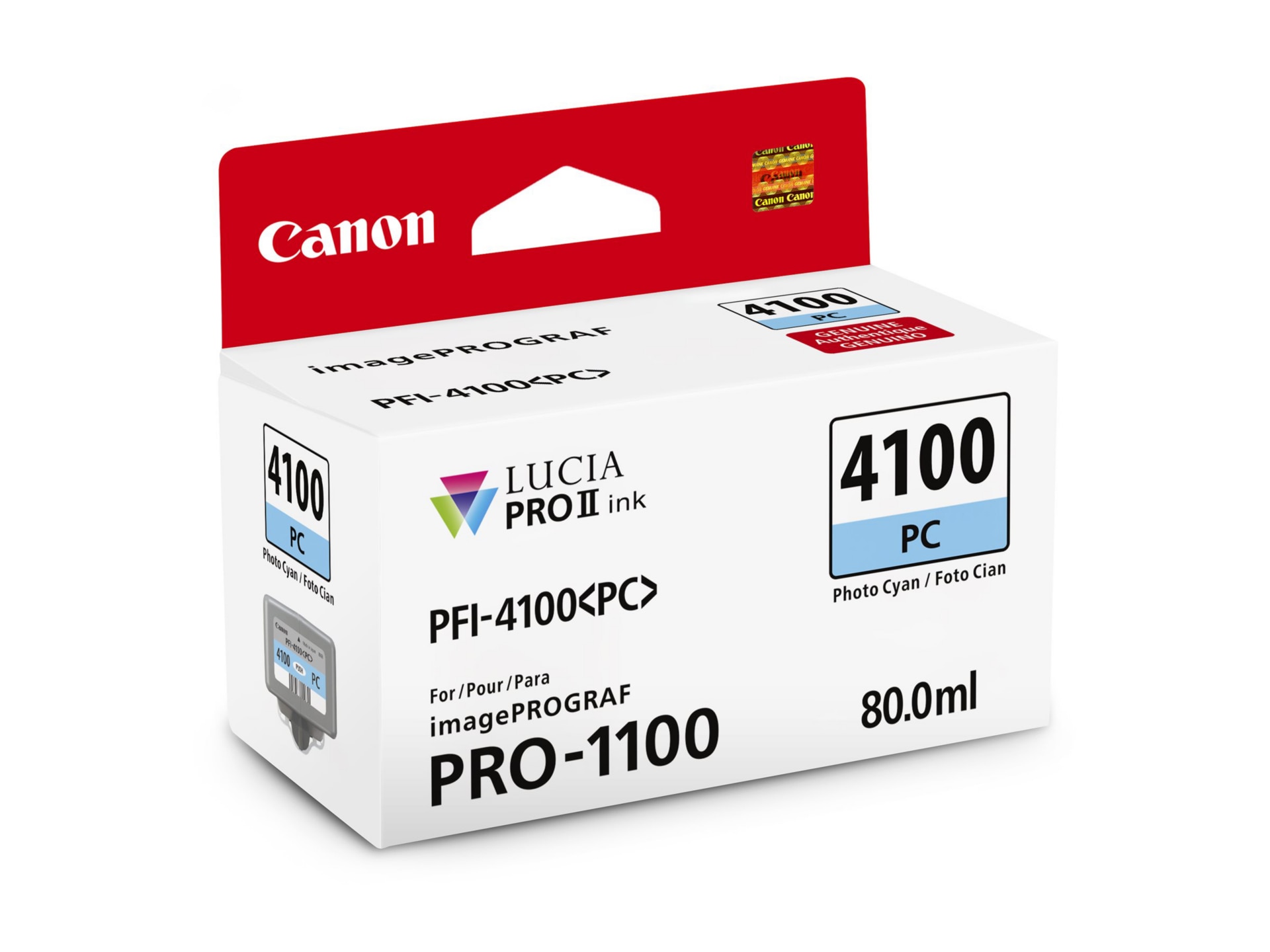 Thumbnail 2 of 2 for Canon PFI-4100 PC - photo cyan - original - ink tank