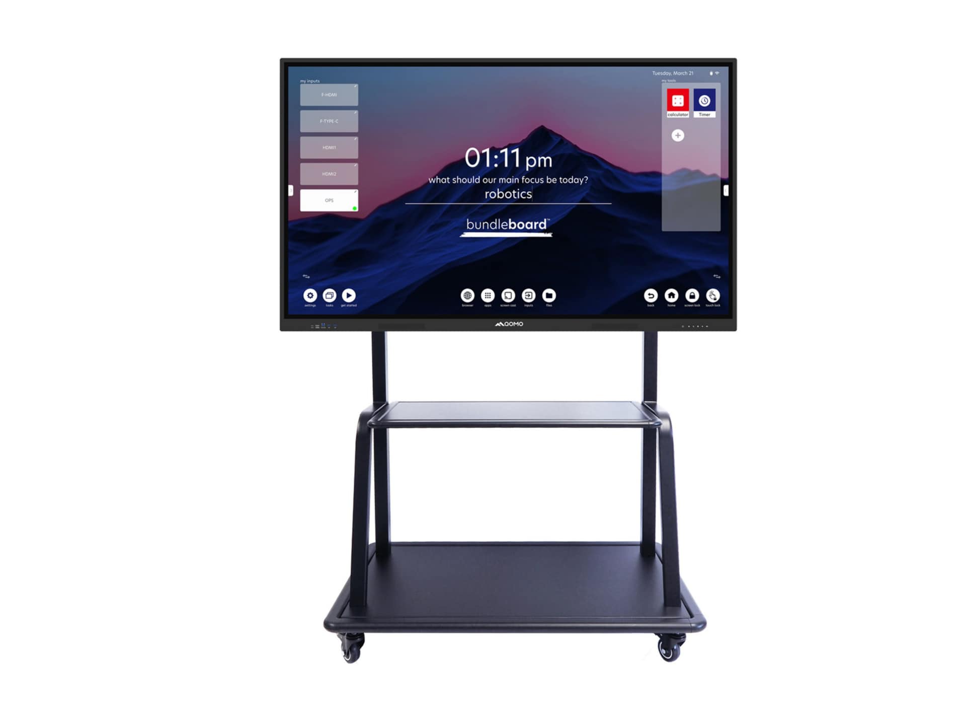 QOMO QITBB75 H2 Series - 75" LED-backlit LCD display - 4K - for interactive communication