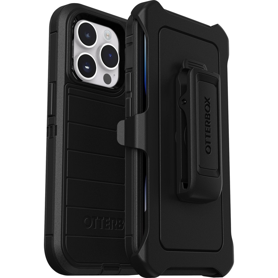 OtterBox Defender Series Pro Rugged Carrying Case (Holster) Apple iPhone 14 Pro Smartphone - Black