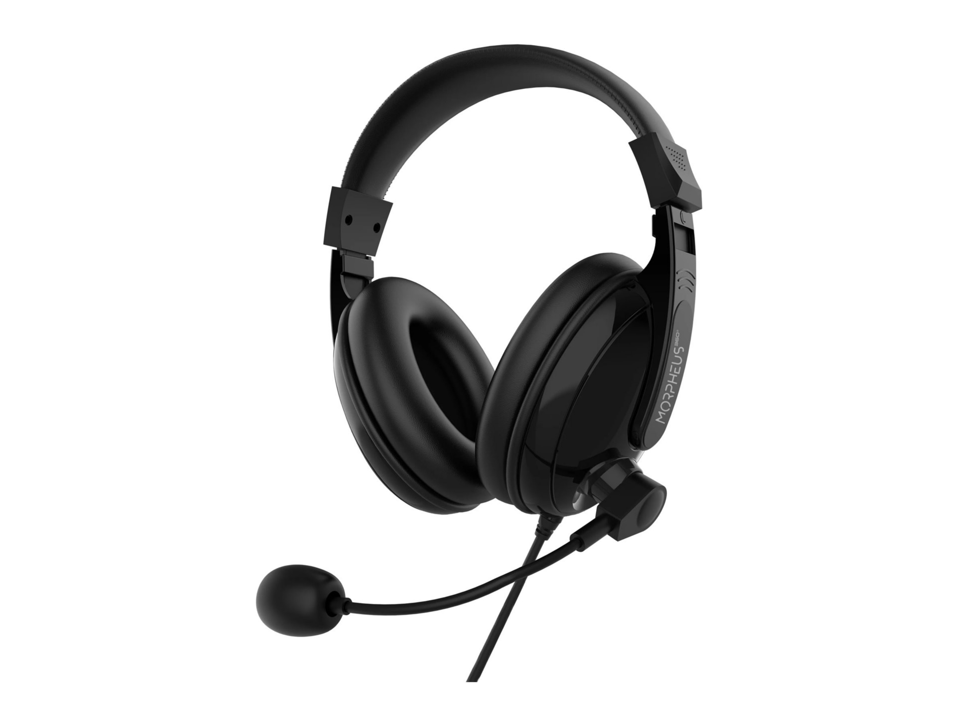 Morpheus 360 Deluxe Multimedia Binaural Wired USB Headset with Mic - Black