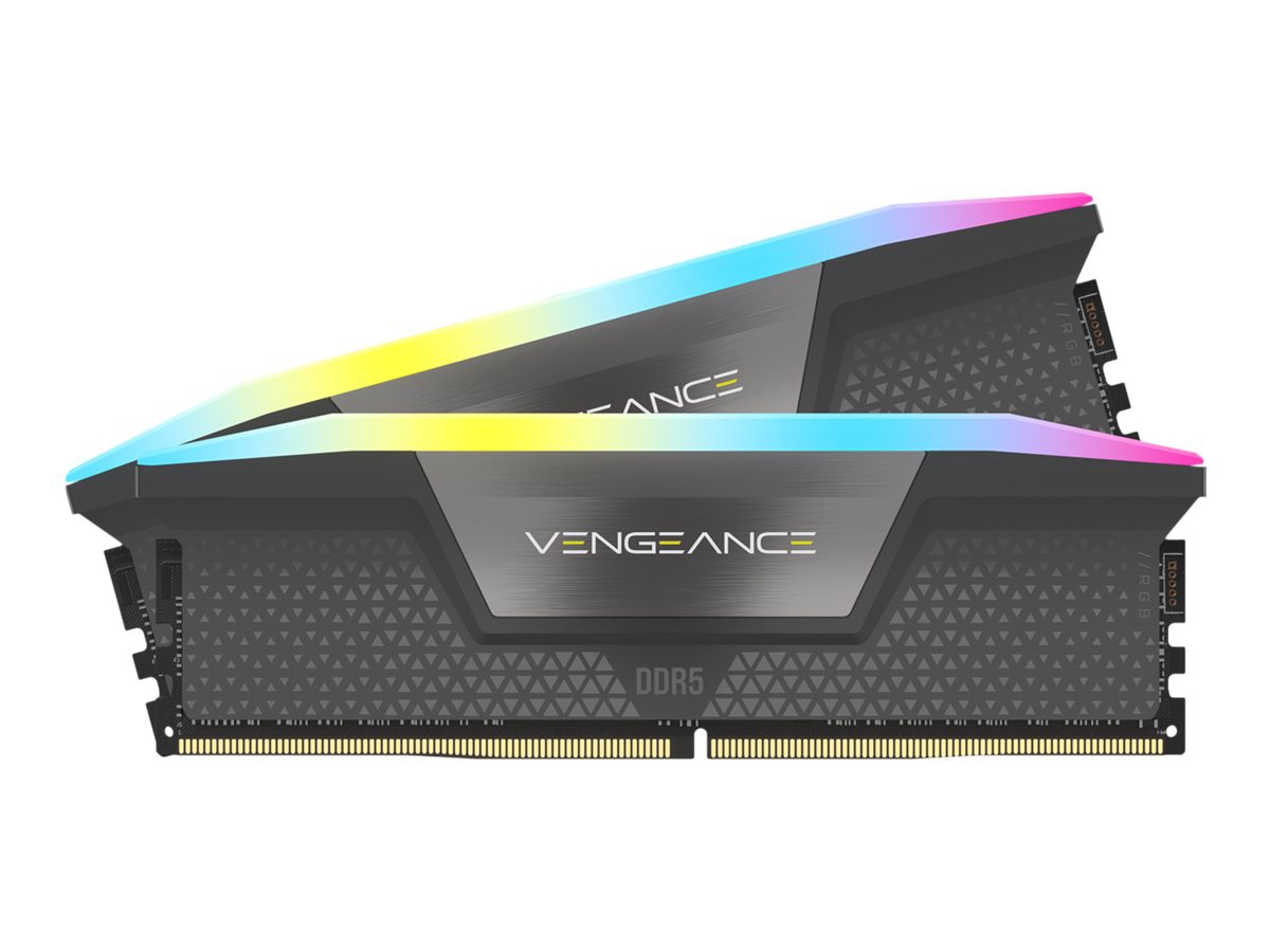 CORSAIR Vengeance RGB - DDR5 - kit - 32 GB: 2 x 16 GB - DIMM 288-pin - 3200