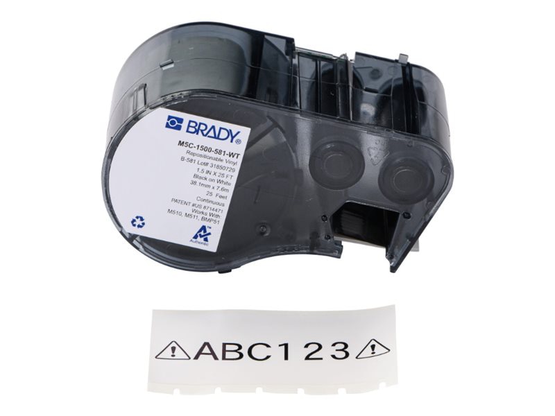 Brady - label cartridge - glossy - 1 cassette(s) -
