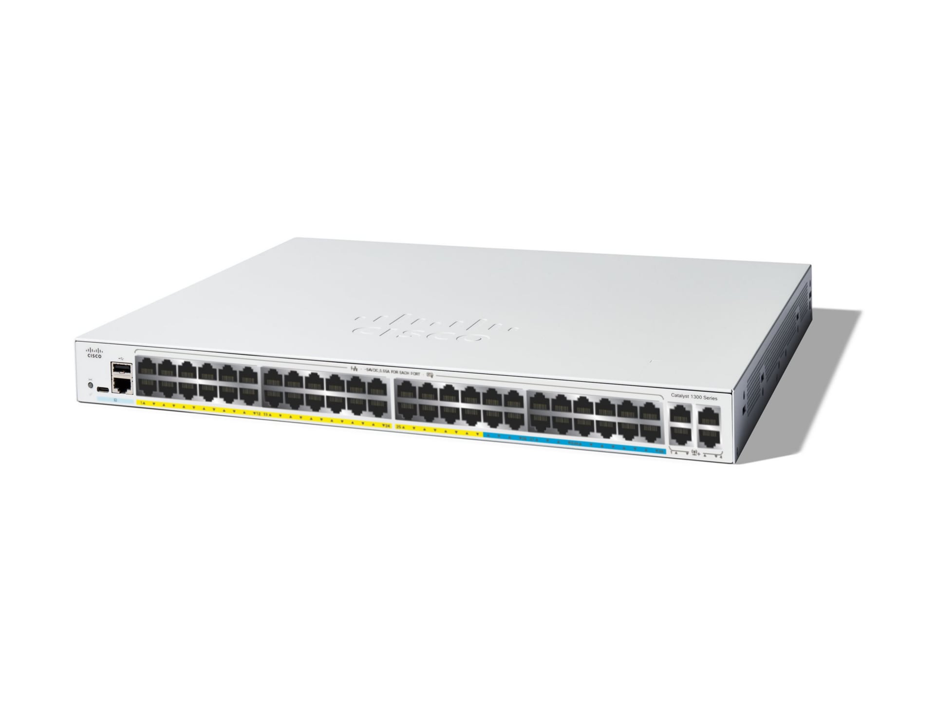 Cisco Catalyst 1300-48MGP-4X - switch - 48 ports - managed - rack-mountable