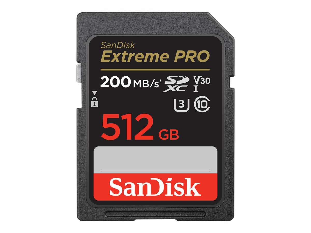 SanDisk Extreme Pro - flash memory card - 512 GB - SDXC UHS-I