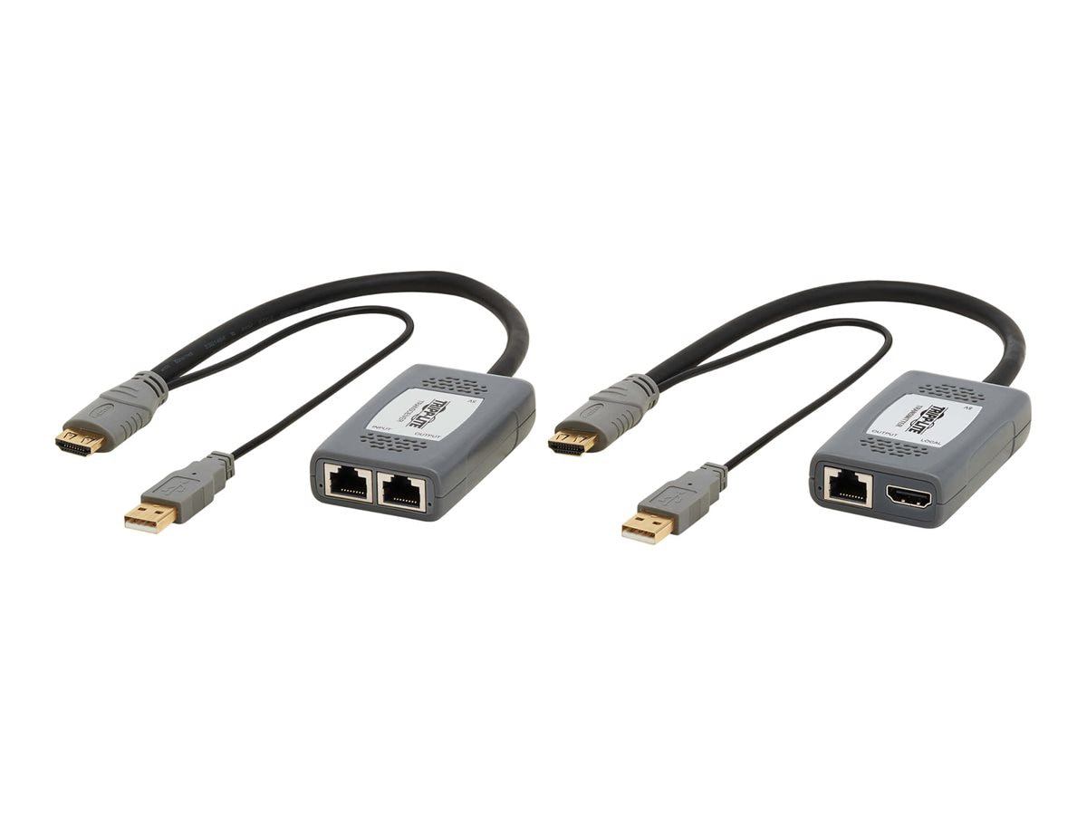 Eaton Tripp Lite Series 1-Port HDMI over Cat6 Extender Kit, Pigtail Transmitter/Receiver, 4K 60 Hz, HDR, 4:4:4, 230 ft.