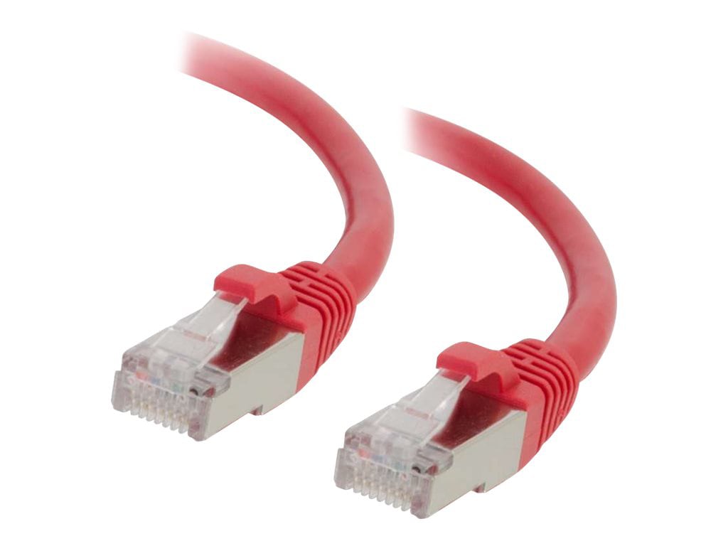 C2G 35ft Cat6 Ethernet Cable - Snagless Shielded (STP) - Red - patch cable