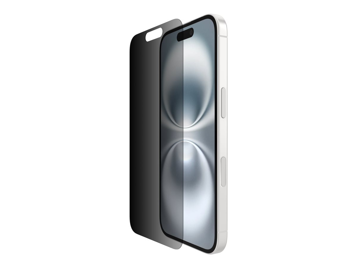 Belkin ScreenForce InvisiGlass Privacy Treated Screen Protector for iPhone 16/15/14 Pro