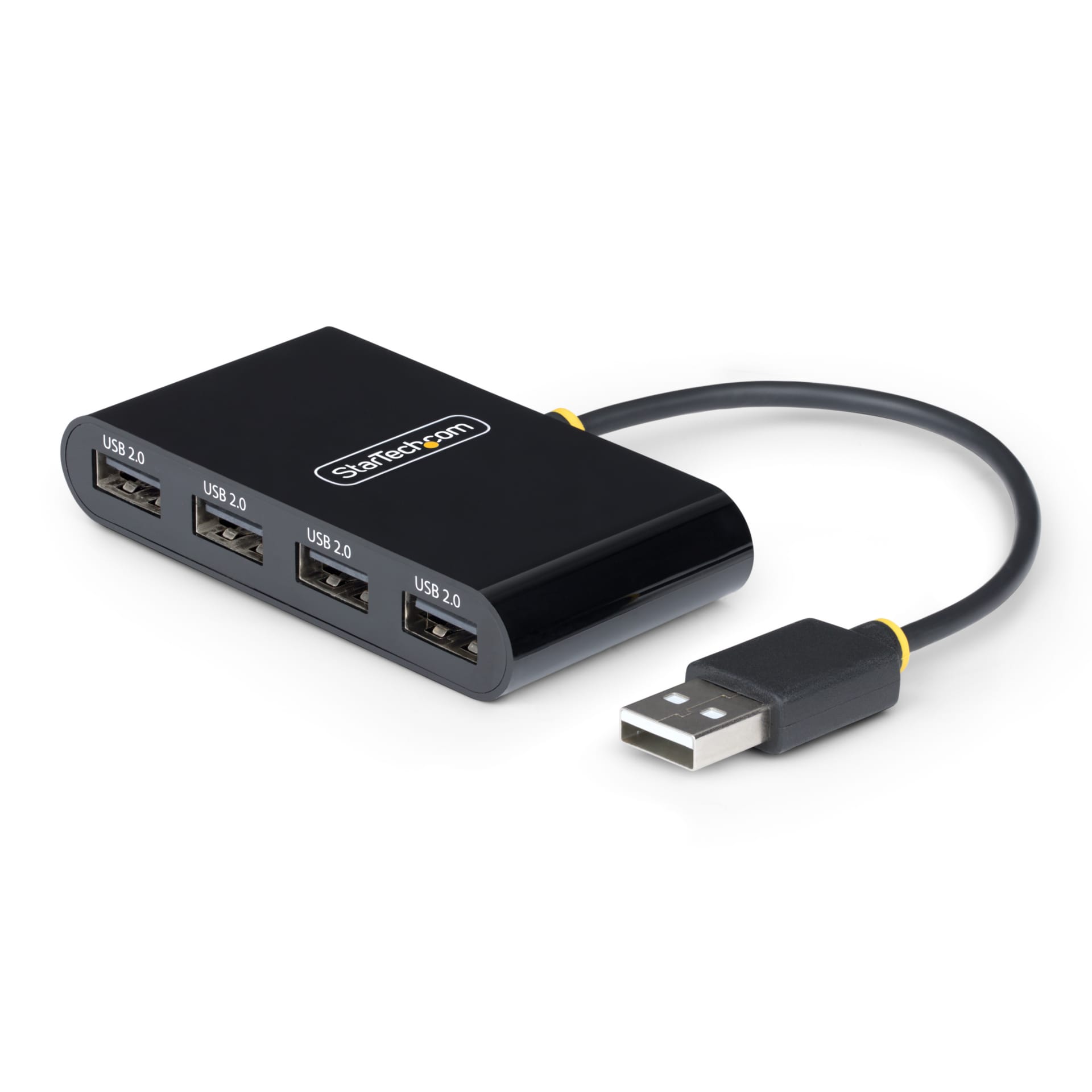 StarTech.com 4-Port USB 2.0 Hub, Bus Powered, Small Travel Mini USB Hub, Mu