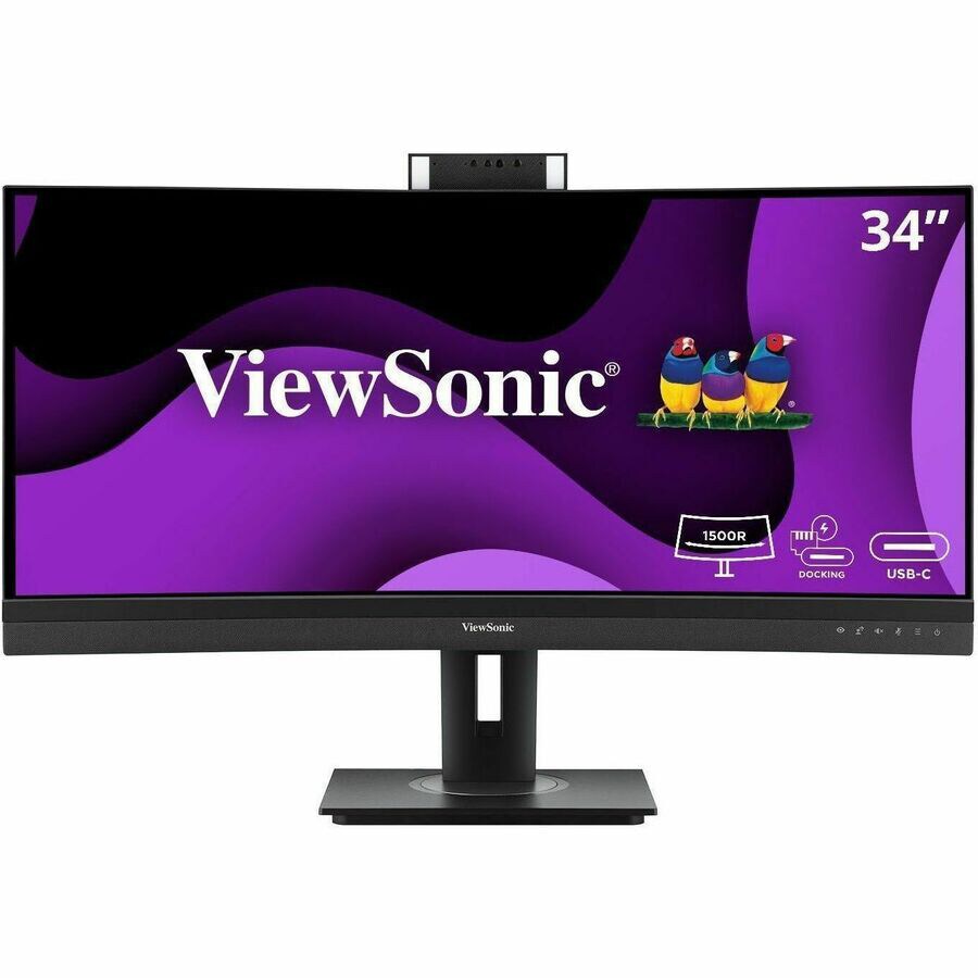 ViewSonic VG3457CV 34" Class Webcam UW-QHD Curved Screen LED Monitor - 21:9