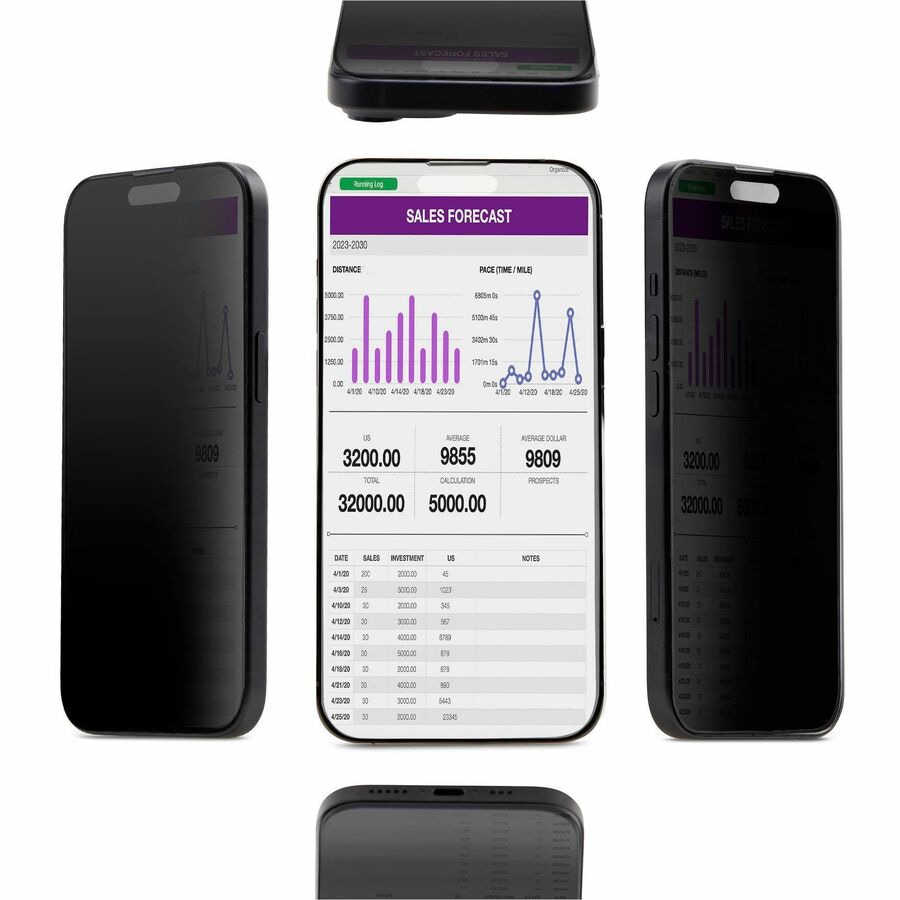 Thumbnail 3 of 8 for StarTech.com 4-Way Privacy Screen, iPhone 15 Pro, Portrait/Landscape, Touch-Enabled, +/- 30° View, Glass Protector, TAA