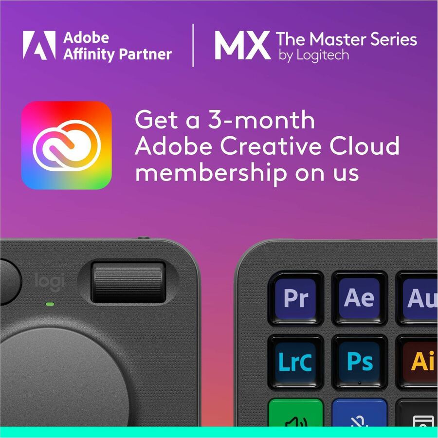 Thumbnail 4 of 12 for Logitech MX Creative Console, Programmable Keypad With 9 Customizable LCD Keys and Control Dial for Graphic Design,